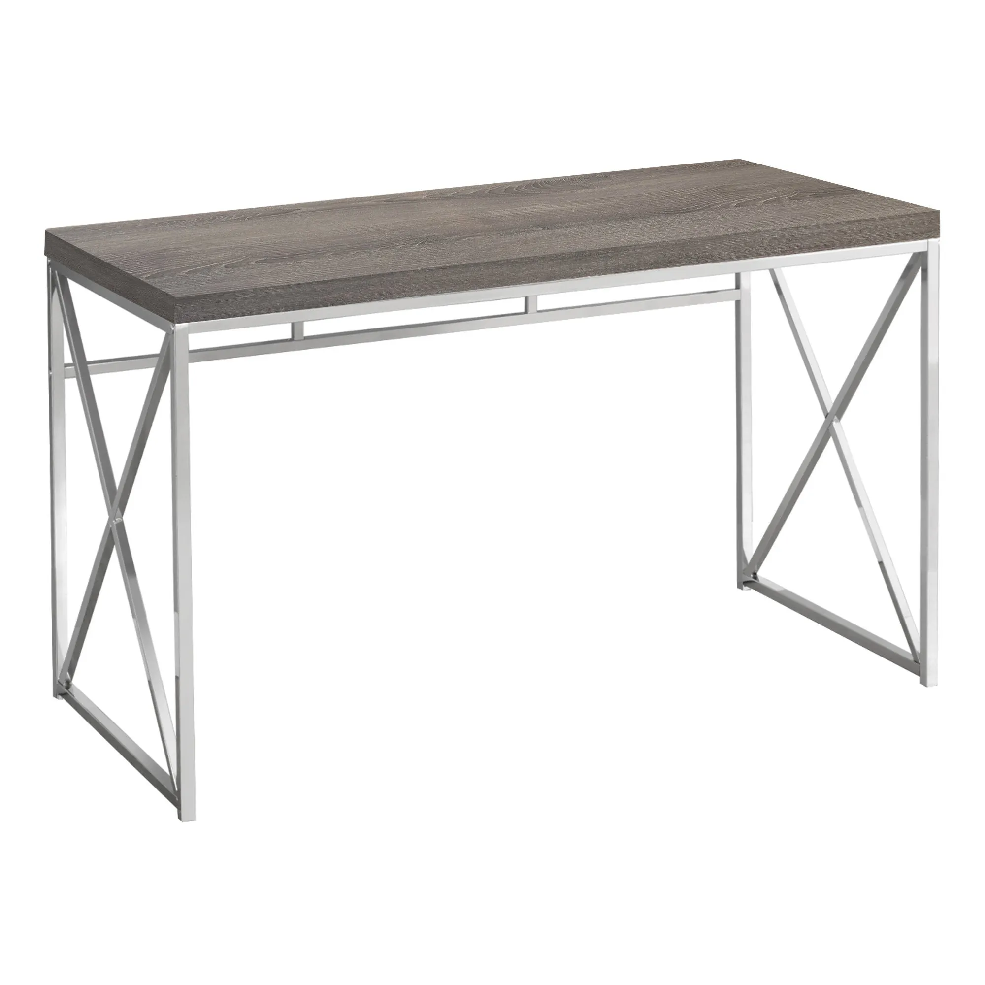 OFFICE SERIES - 48"L / DARK TAUPE / CHROME METAL