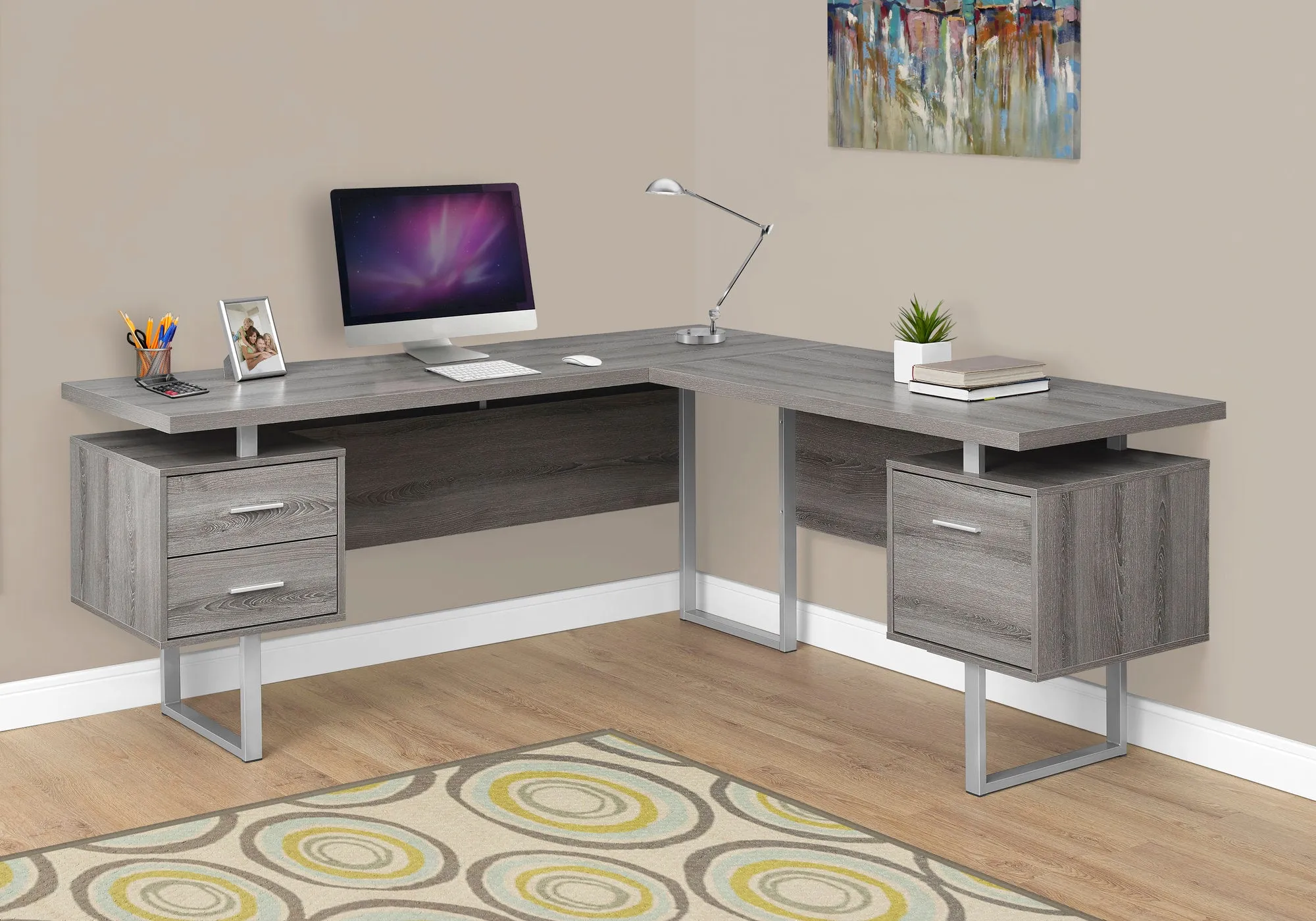 OFFICE SERIES - 70"L / DARK TAUPE LEFT OR RIGHT FACING