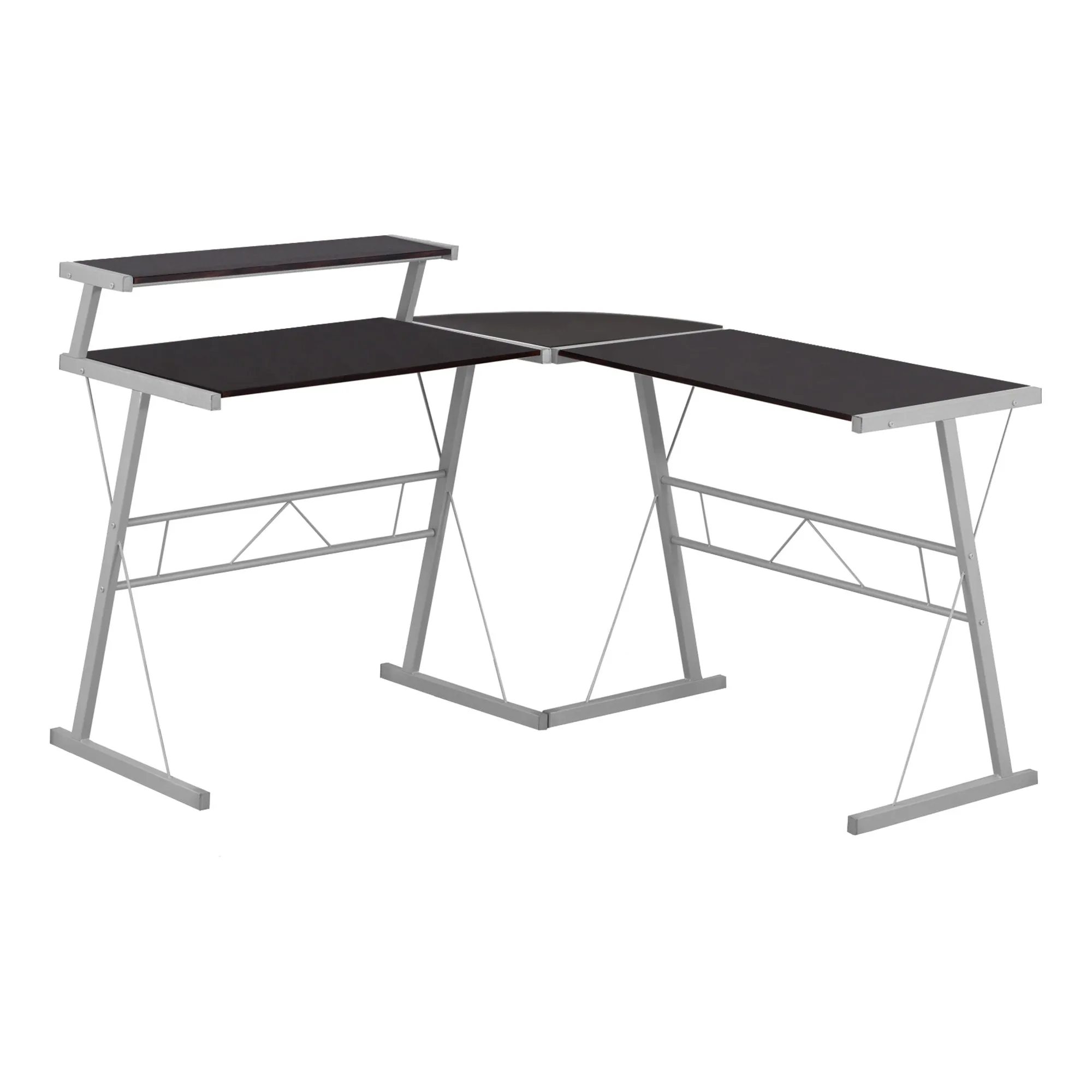 OFFICE SERIES - ESPRESSO TOP / SILVER METAL