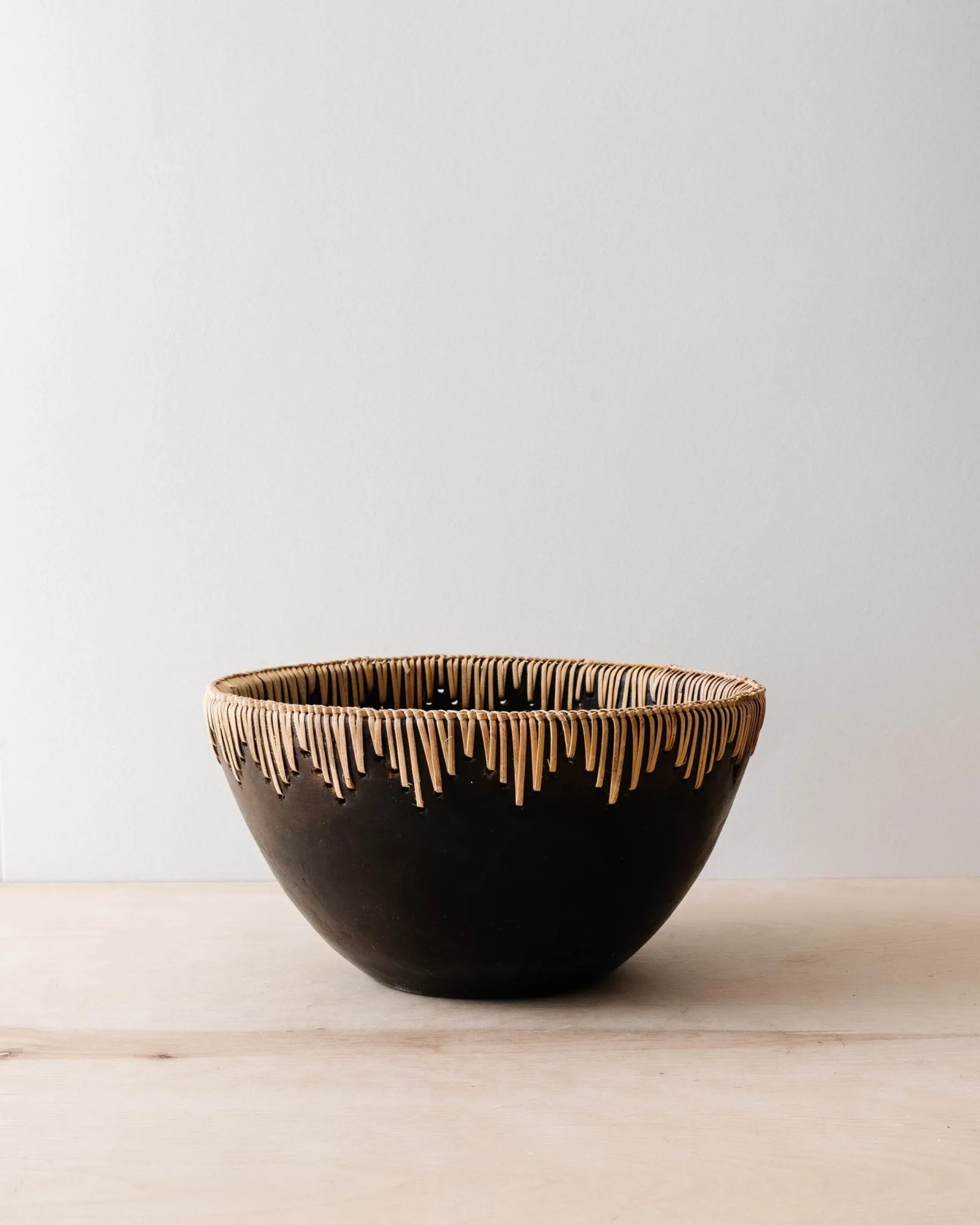 Rattan Stitched Terracotta Bowl