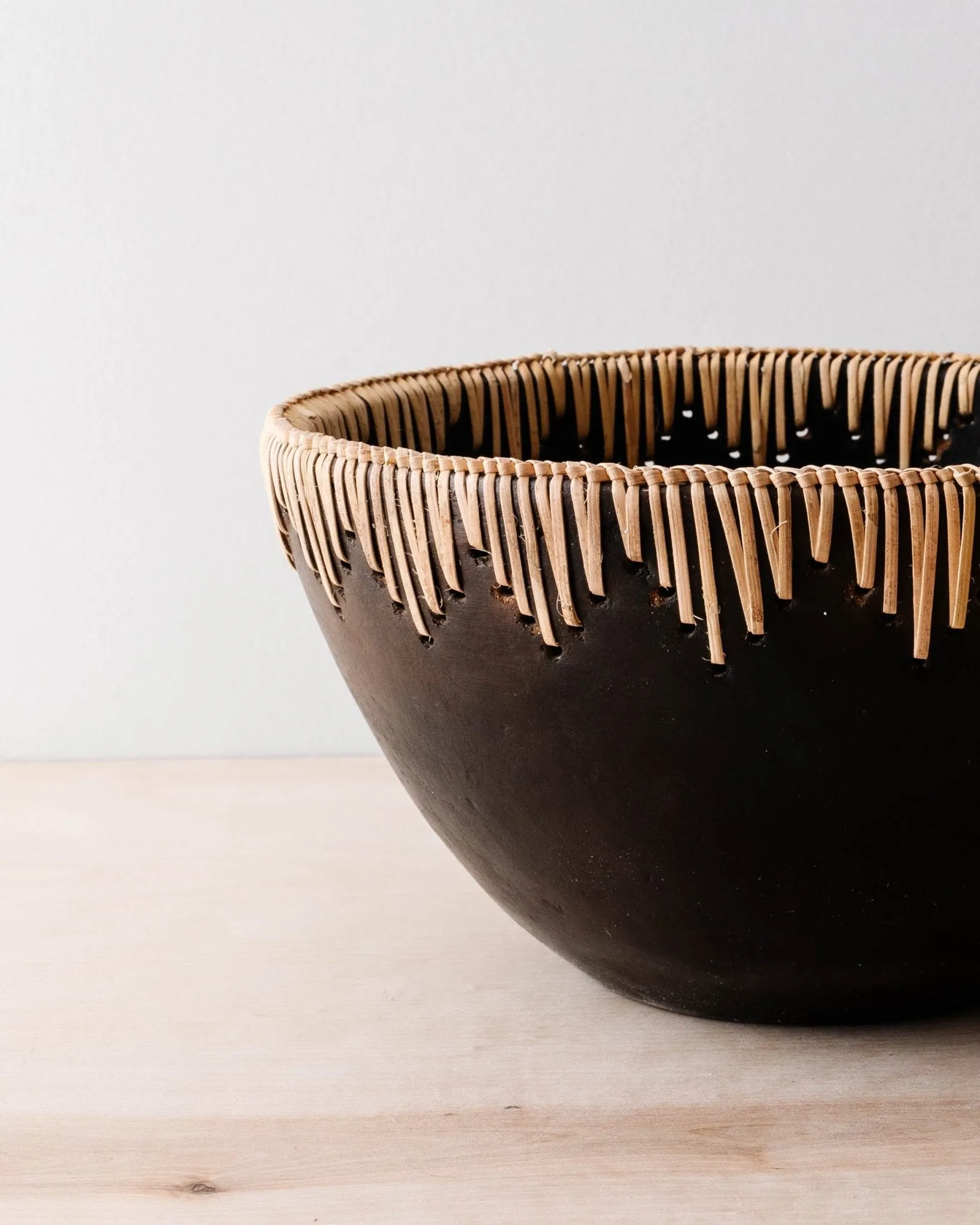 Rattan Stitched Terracotta Bowl