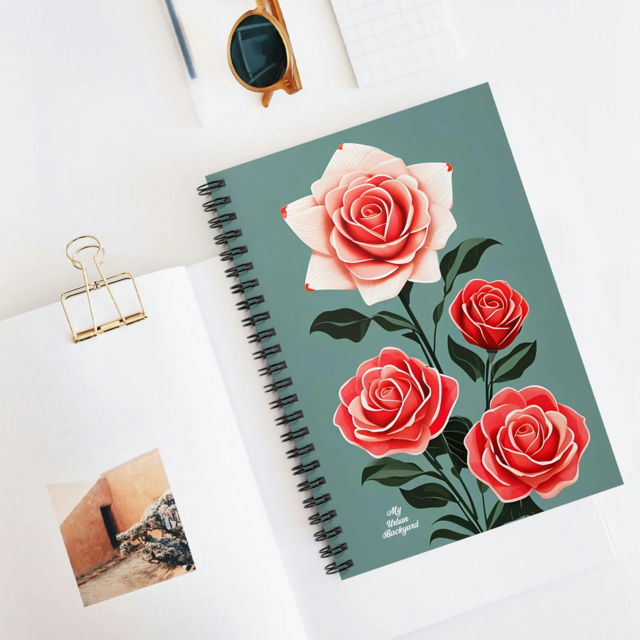 Roses, Spiral Notebook Journal - Write in Style