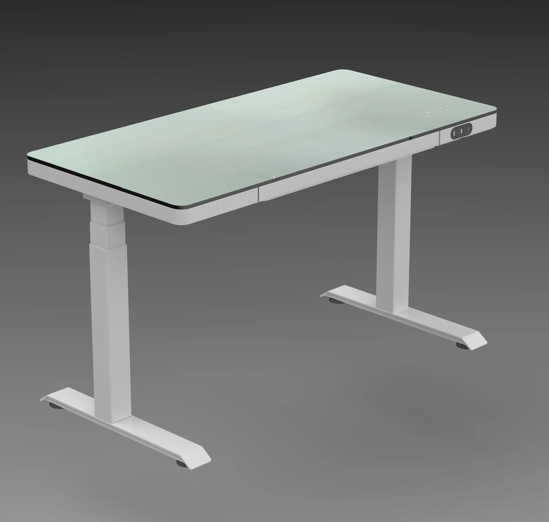 Modern Glass Standing Desk for Sustainable Development Goals (SDG) - Optimal Design