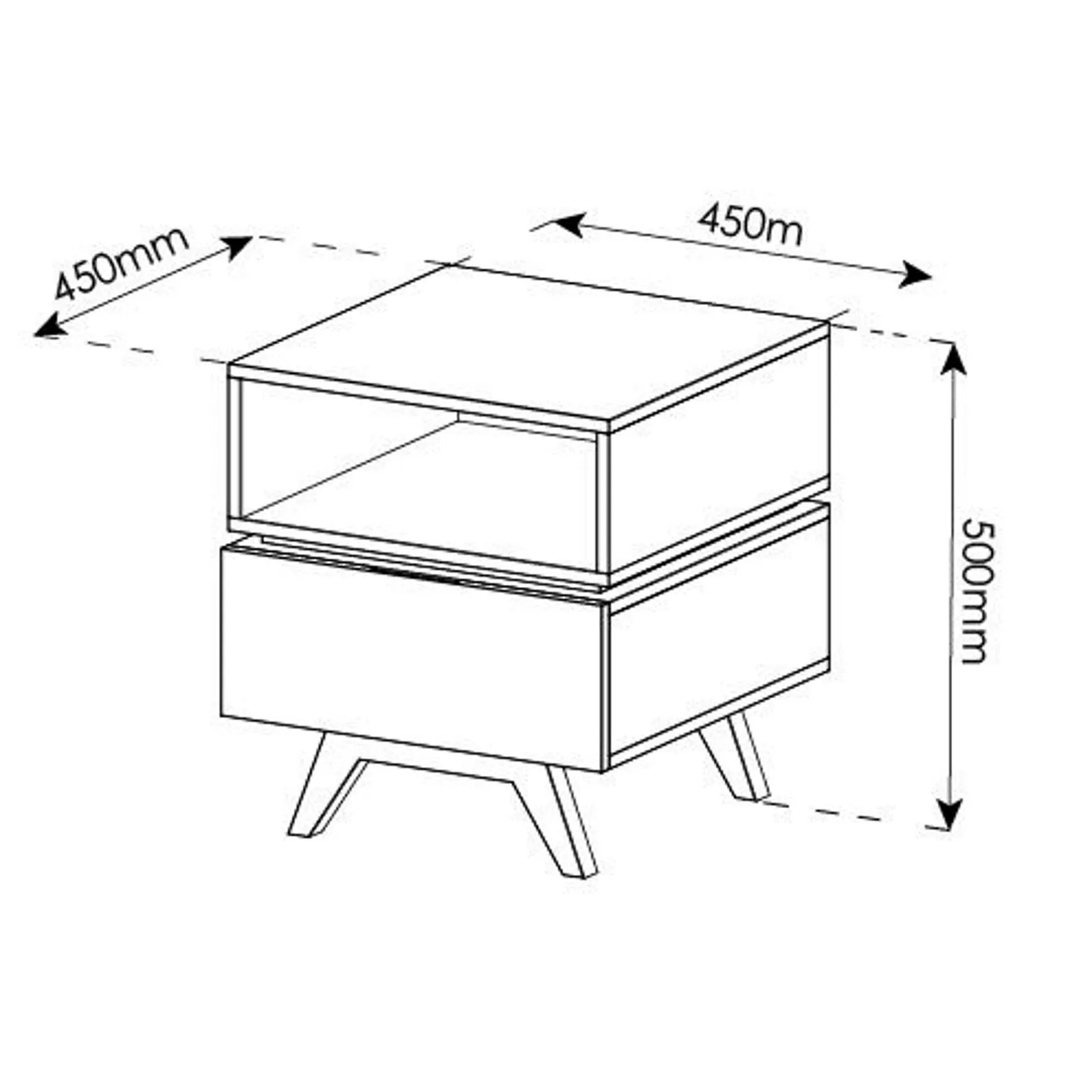 SILVERTON End Table Oak by Criterion