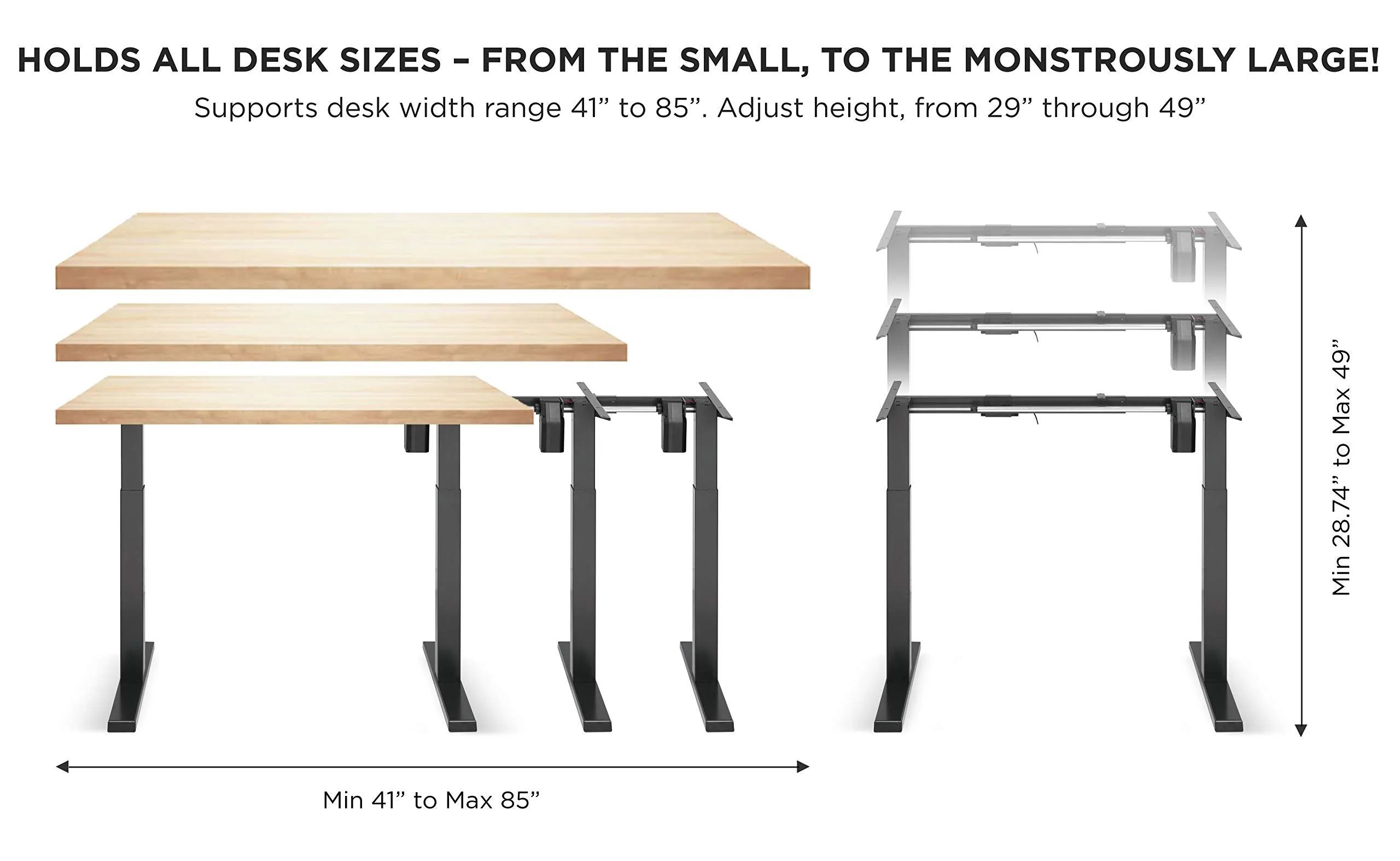 Standing Desk Frame Standing Desk Legs Electric Sit Stand Desk Frame Adjustable Motorized