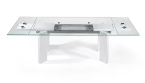 Premium Uranio Extendable Dining Table in Classic White Finish (Single Piece)