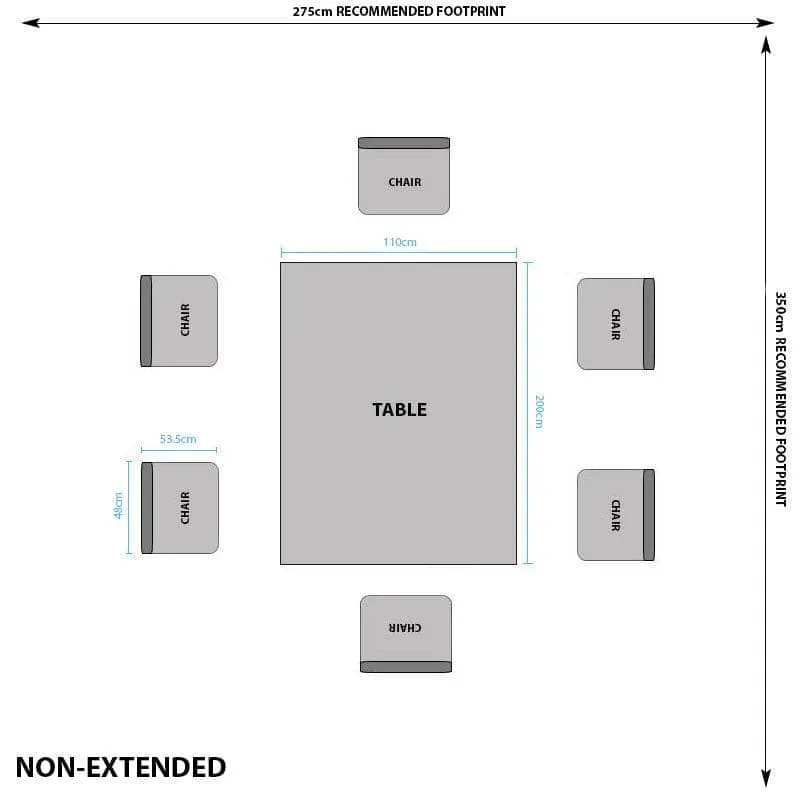 Verona Extending Table & 6 Dining Chairs - Cashmere