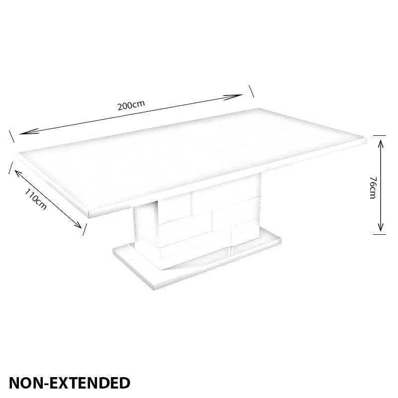 Verona Extending Table & 6 Dining Chairs - Cashmere