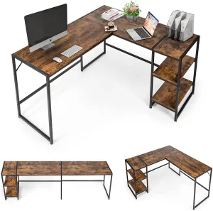 Versatile L-Shaped Desk: Perfect for Home Offices, Gaming, and More – Easy Assembly, Ample Storage, Ergonomic Design