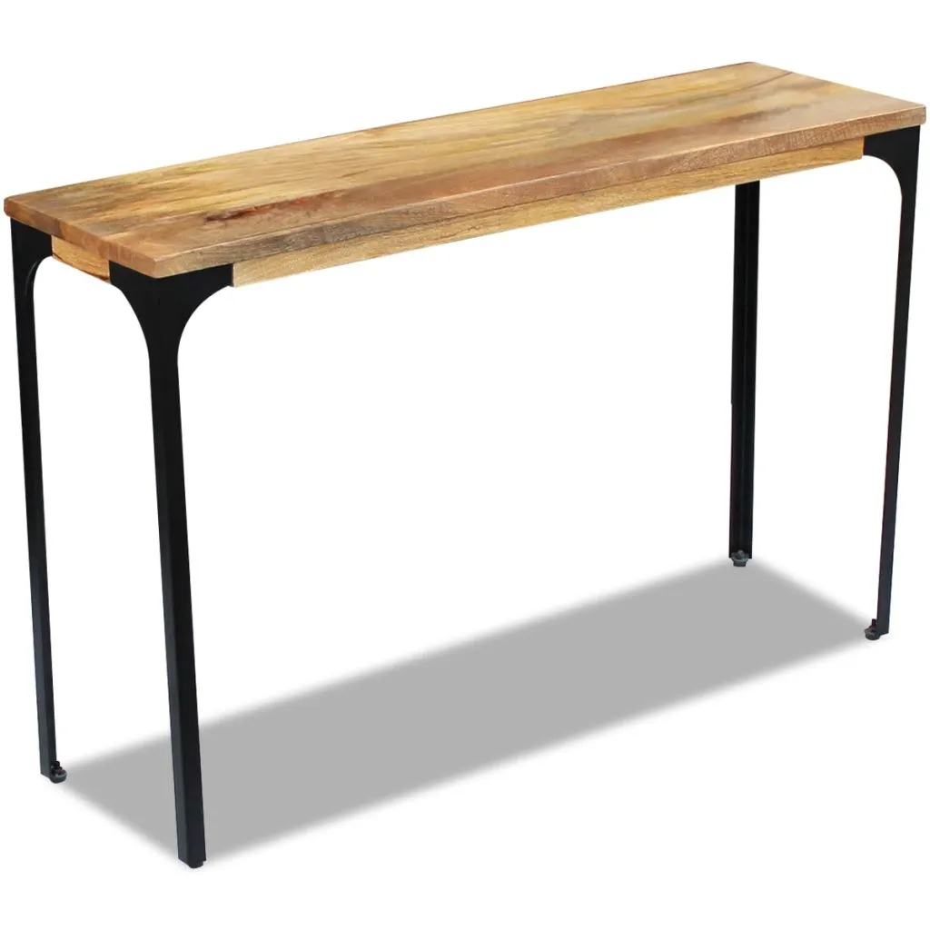 vidaXL Console Table Mango Wood 120x35x76 cm