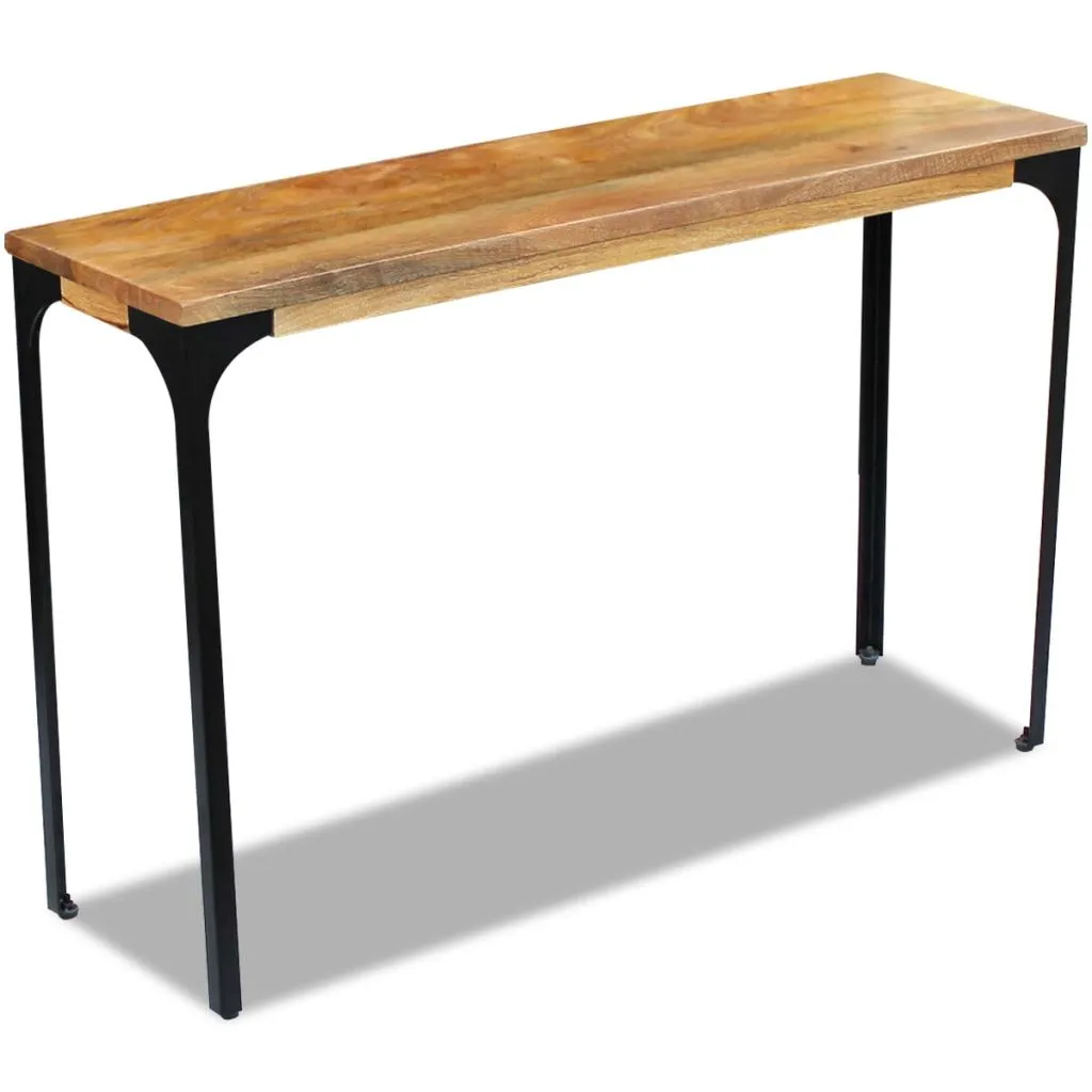 vidaXL Console Table Mango Wood 120x35x76 cm