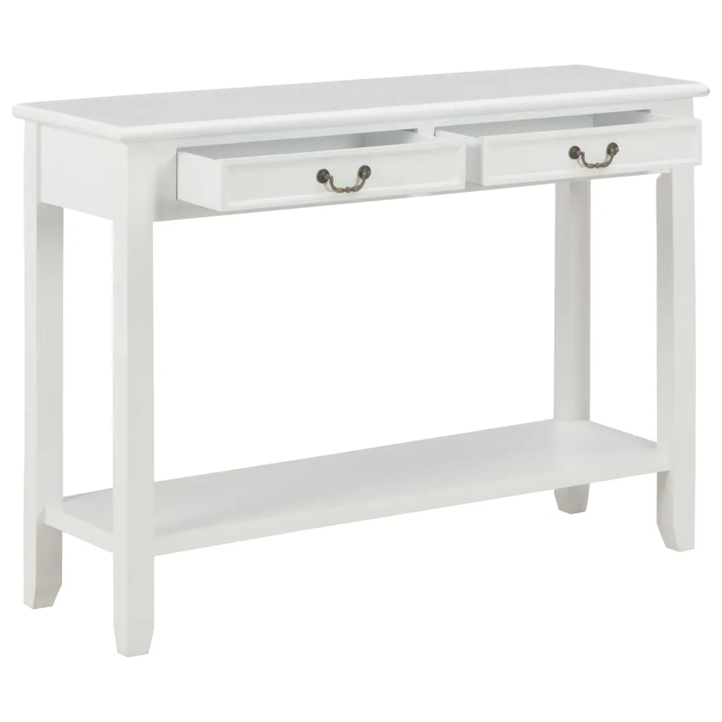 vidaXL Console Table White 110x35x80 cm Wood