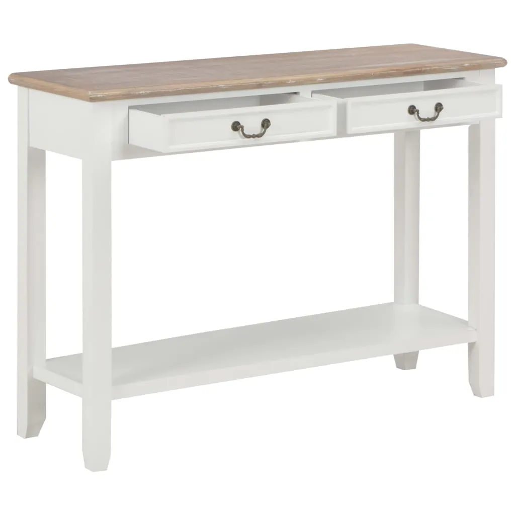 vidaXL Console Table White 110x35x80 cm Wood