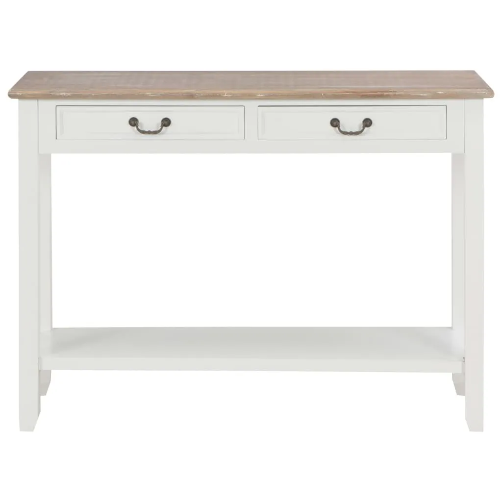 vidaXL Console Table White 110x35x80 cm Wood