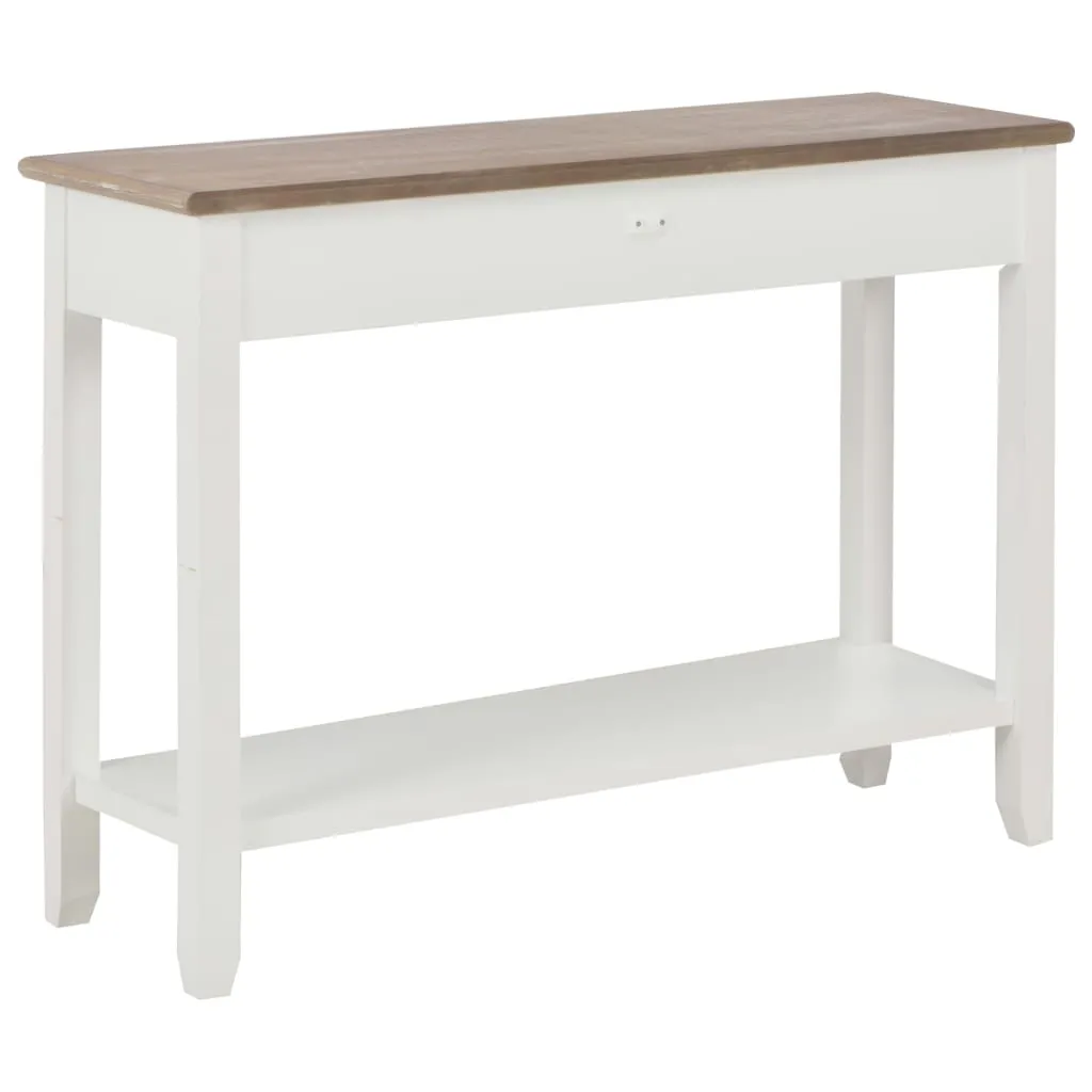 vidaXL Console Table White 110x35x80 cm Wood