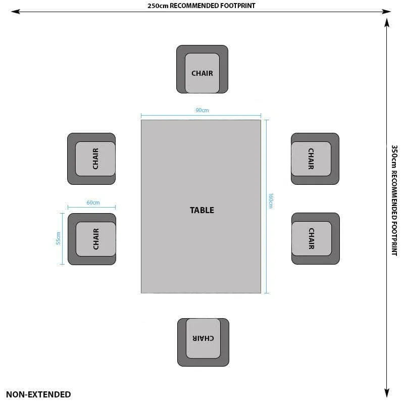 Vortex Marble Dining Table Set with 6 Chairs