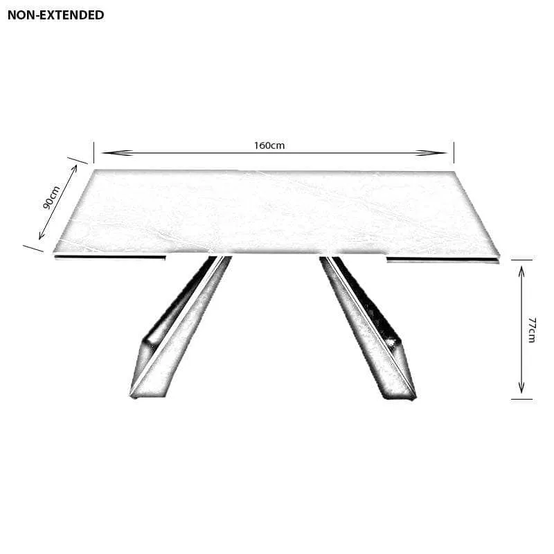 Vortex Marble Dining Table Set with 6 Chairs