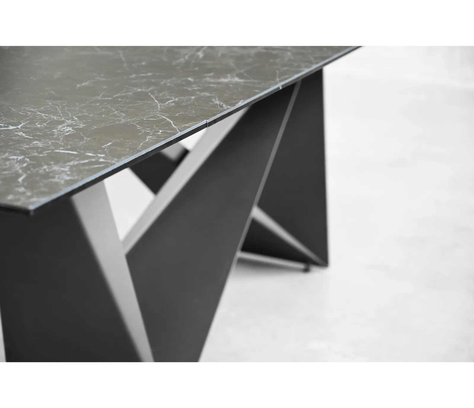 Elegant Waldorf Slate Grey Dining Table - Modern Design