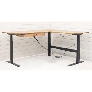 Weston L Shaped Adjustable Standing Desk