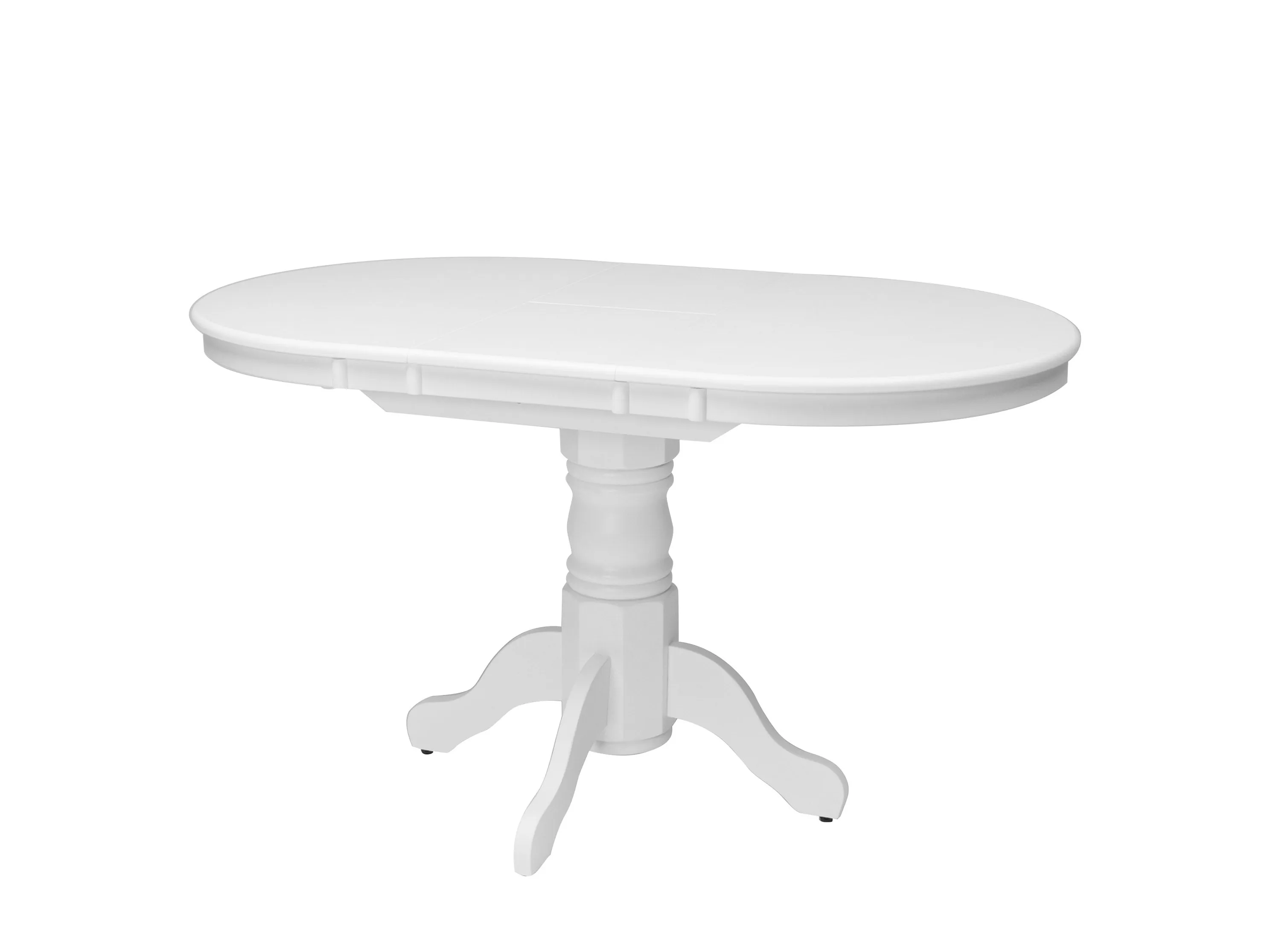 White Extendable Oval Dining Table