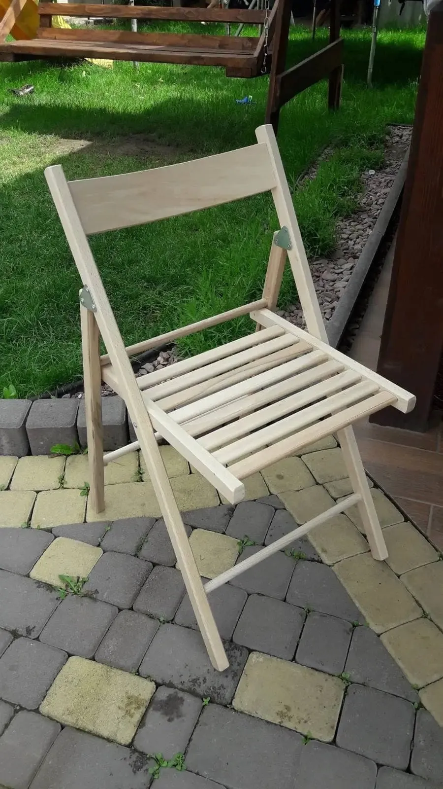 Wooden folding chair