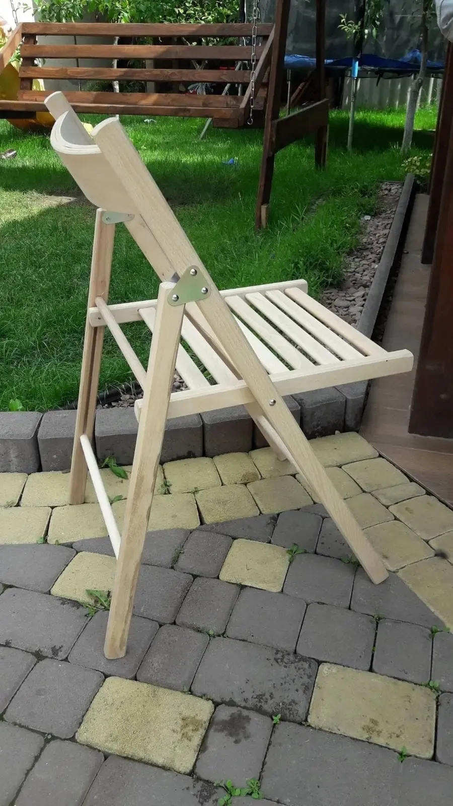 Wooden folding chair