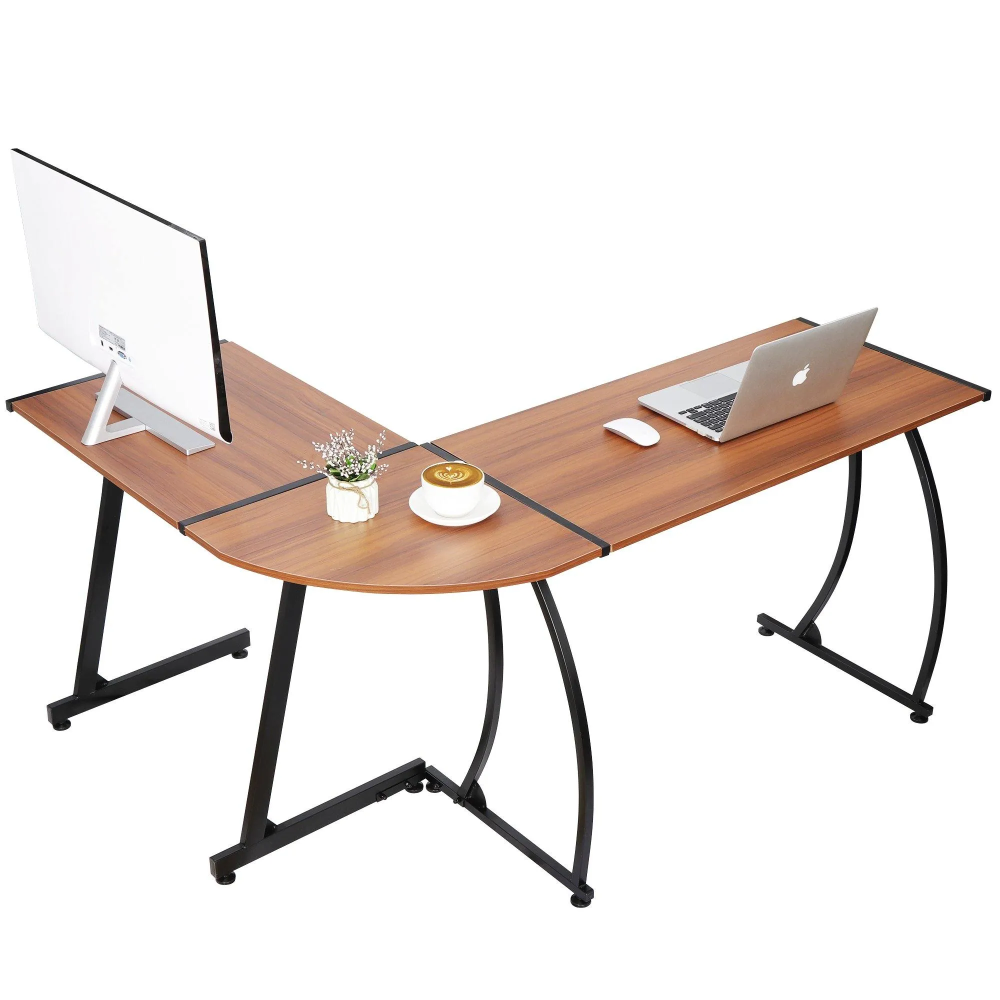 ZENY™ L-Shaped Corner Desk Computer Gaming Desk - Modern Home PC Table Office Writing Workstation